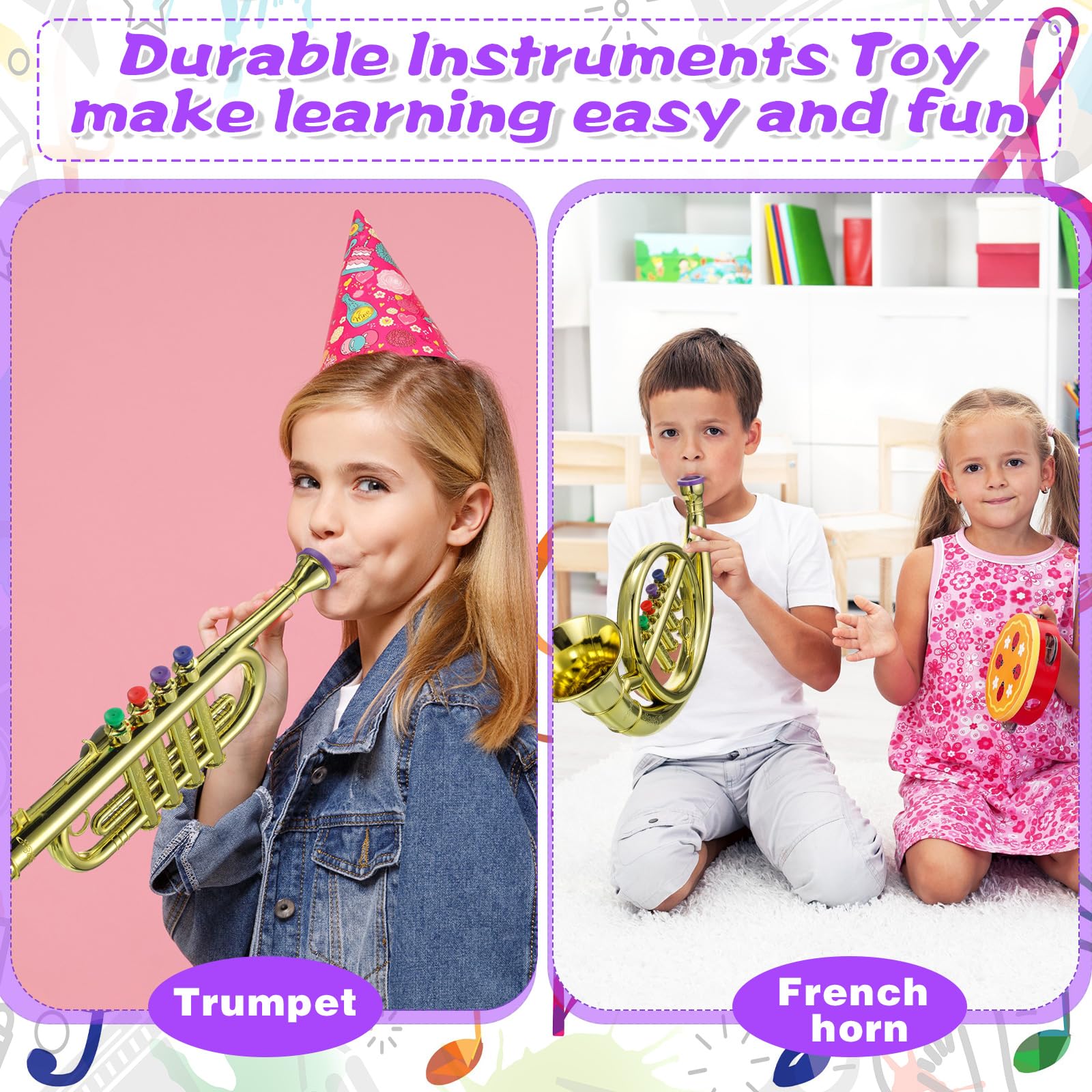 Treela four-instrument gift set in gold, ideal for Christmas learning.