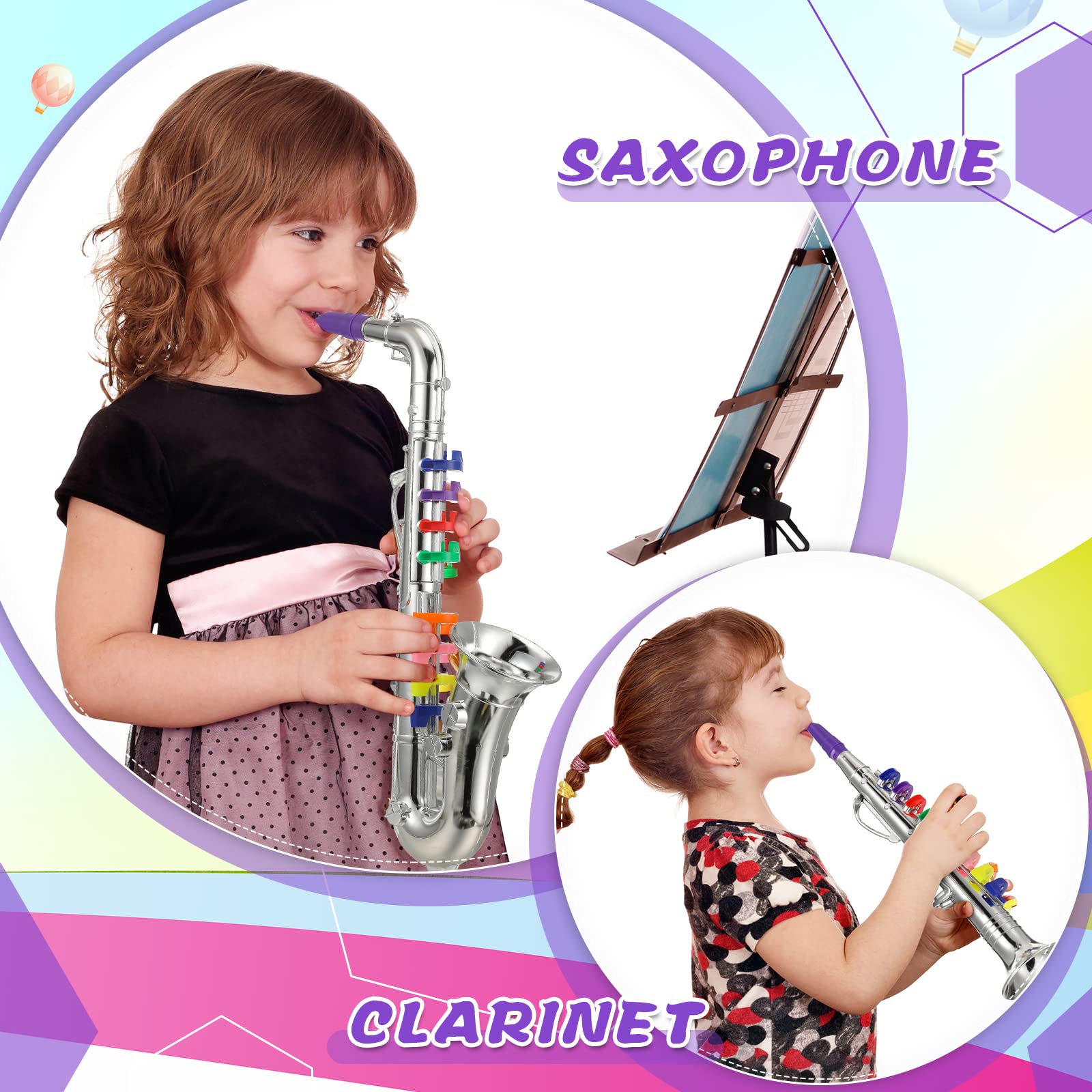 Treela toy horn featuring color keys encourages collaborative practice and melodies.