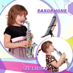 Treela toy horn featuring color keys encourages collaborative practice and melodies.