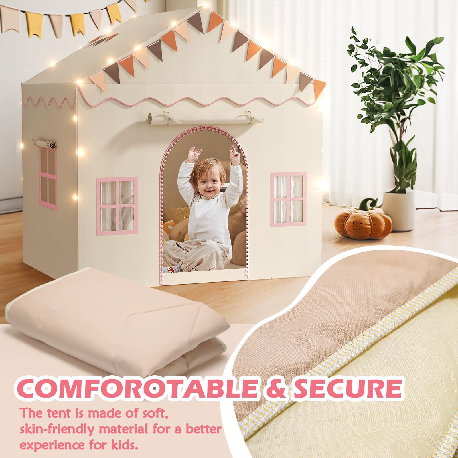 TreeStone easy pop-up assembly makes setup quick for parents and children.
