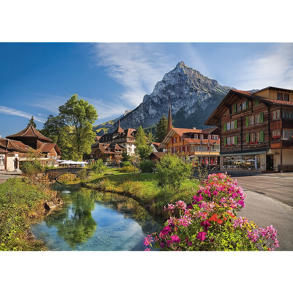 Trefl Alps 2000-piece puzzle close-up showing interlocking pieces