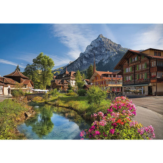 Trefl Alps 2000-piece puzzle close-up showing interlocking pieces