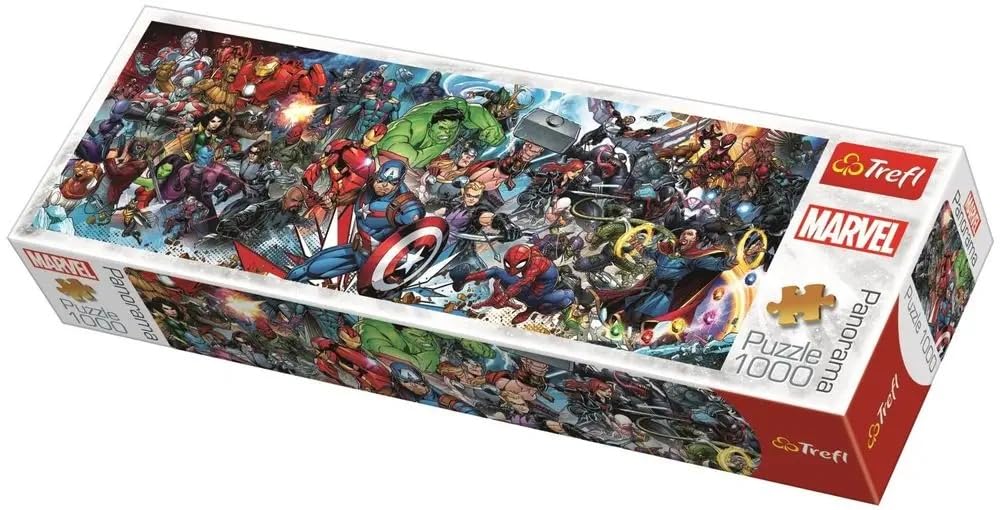 Trefl Marvel Avengers in-progress assembly showing patience and focus.