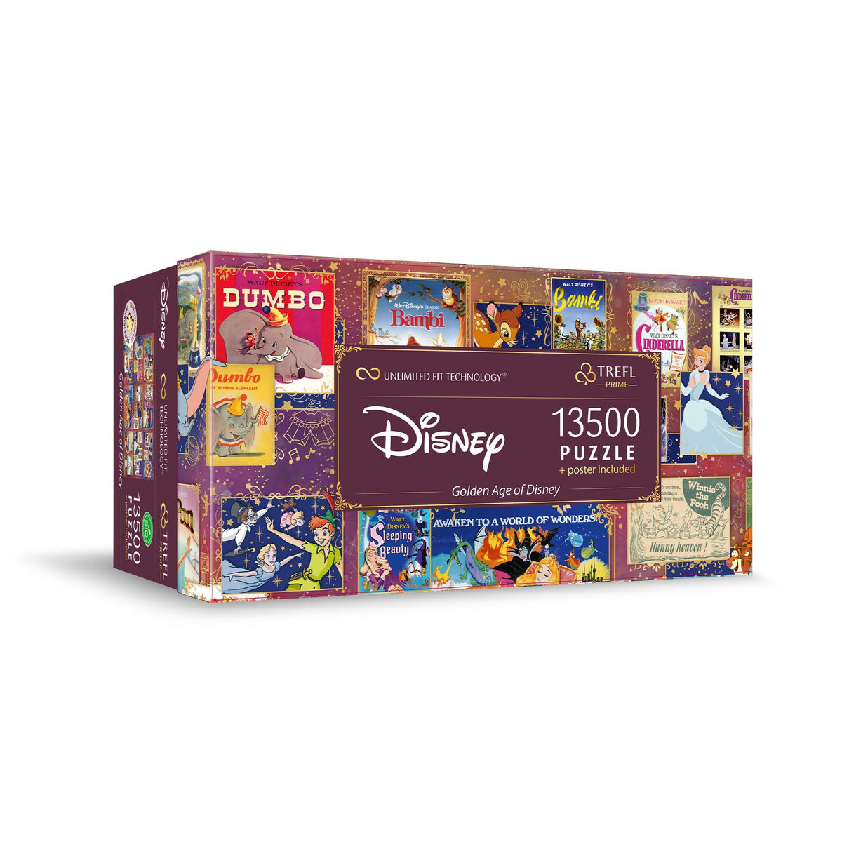 Trefl Prime Disney Golden Age collage puzzle featuring classic characters for family fun