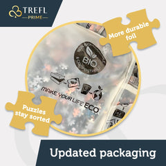 Trefl Prime FSC-certified thick cardboard for durable, satisfying piece feel