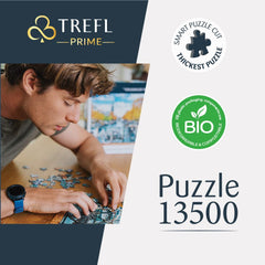 Trefl Prime nine 1500-piece sub-puzzles forming a flexible giant collage