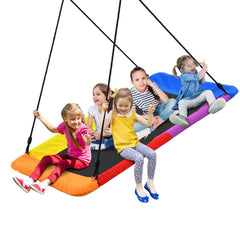 Trekassy 60-inch rectangle swing frame supports multiple kids for shared backyard fun.