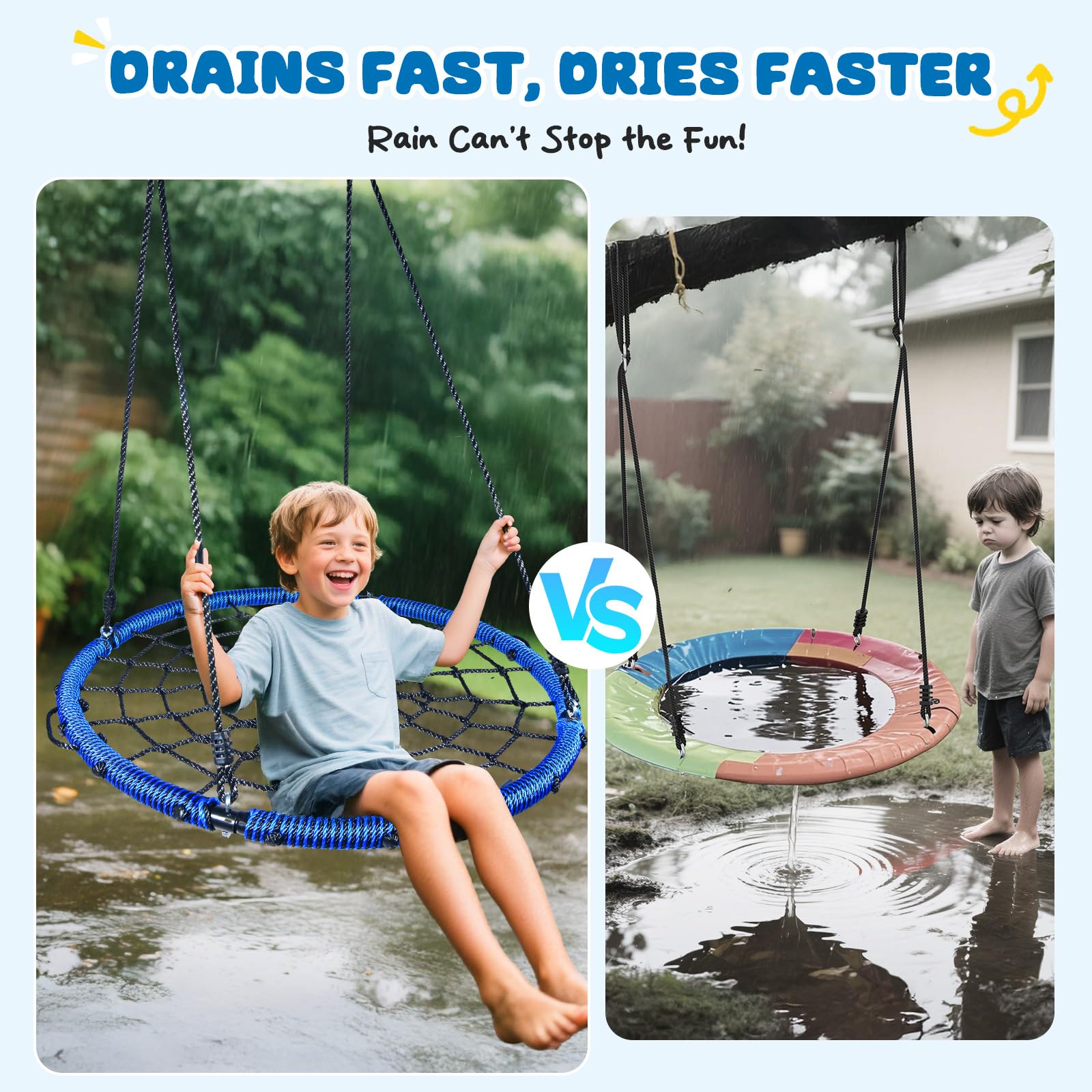Trekassy outdoor swing suitable for kids and adults to enjoy together.