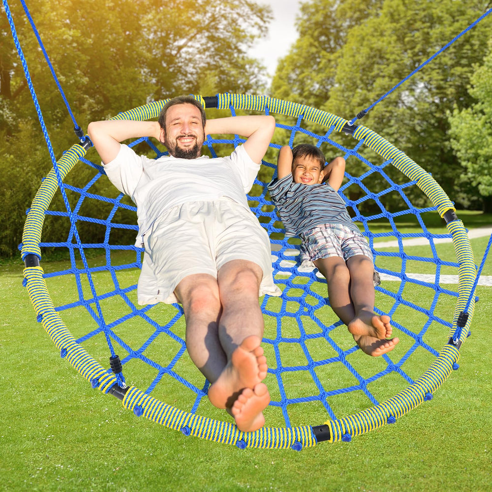 Trekassy family outdoor swing setup enables easy, instant backyard fun