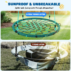 Trekassy large 40-inch saucer swing provides space for kids and adults