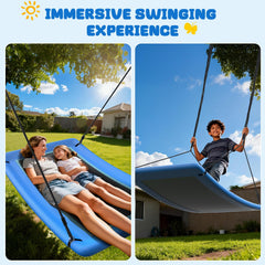 Trekassy backyard setup enables multi-position swinging for all ages.