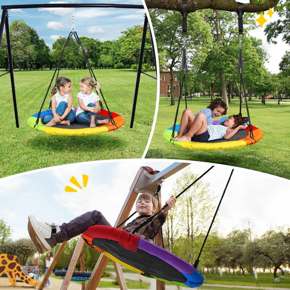Trekassy outdoor swing supports kids and adults for shared fun
