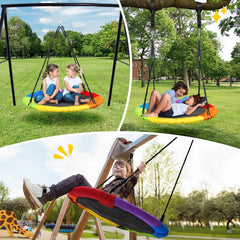 Trekassy outdoor swing supports kids and adults for shared fun