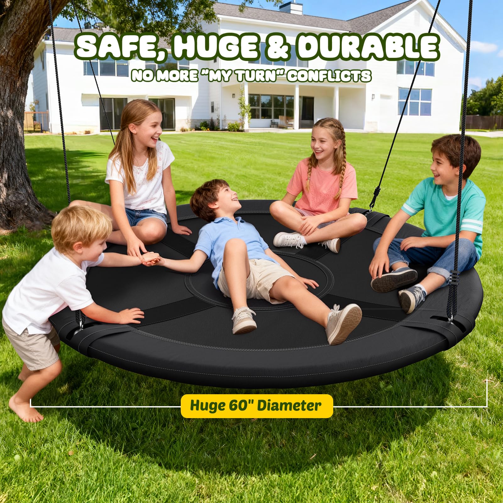 Trekassy saucer seat close-up shows wear-resistant material.