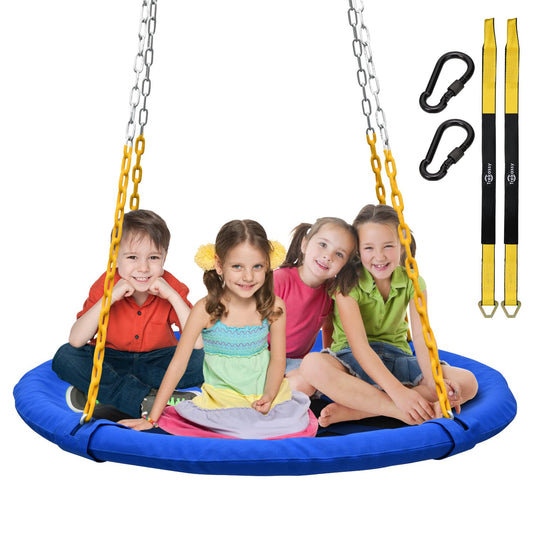 Trekassy saucer swing with 1000 lbs capacity in outdoor setup