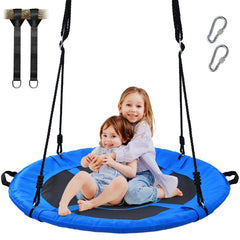 Trekassy saucer tree swing blue with a 40 inch seat for family outdoor fun