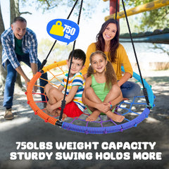 Trekassy spider web net seat offers wide, safe seating for families