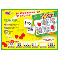 Trend Enterprises Money Bingo calling cards help guide smooth group play.