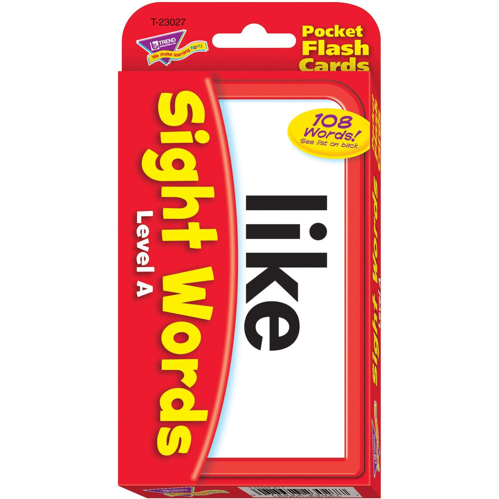 Trend Enterprises Sight Words Level A flash cards cover for portable learning on the go.