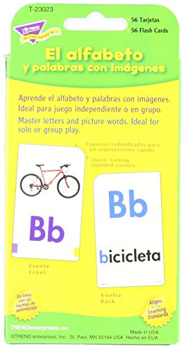 Trend Enterprises Spanish Alphabet Flash Cards colorful design to engage learners.