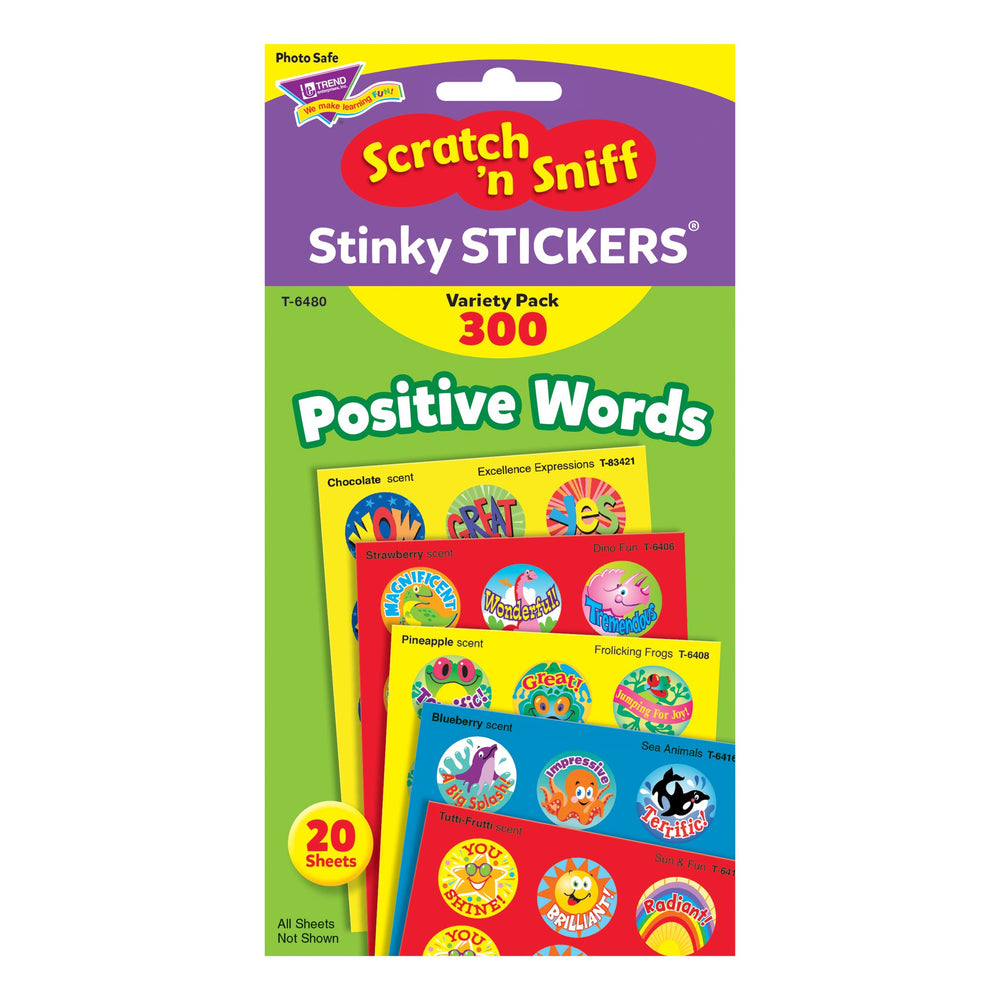 Trend Enterprises Stinky Stickers acid-free and safe for photos and scrapbooks.