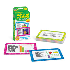 Trend Enterprises word problems card – portable set for on-the-go math review.