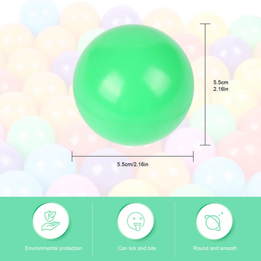 TRENDBOX 2-2-inch ball close-up showing safe, crush-proof plastic.