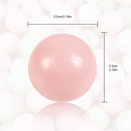 TrendBox ball pit balls closeup shows smooth plastic and bright colors for safe play