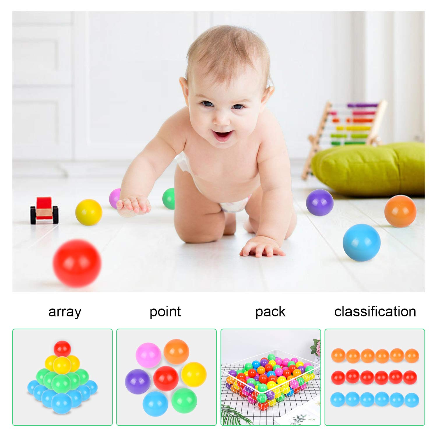 TrendBox balls for tents and playhouses create interactive color games.