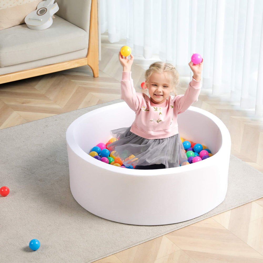 Trendbox ball pit folds flat for compact storage when not in use.