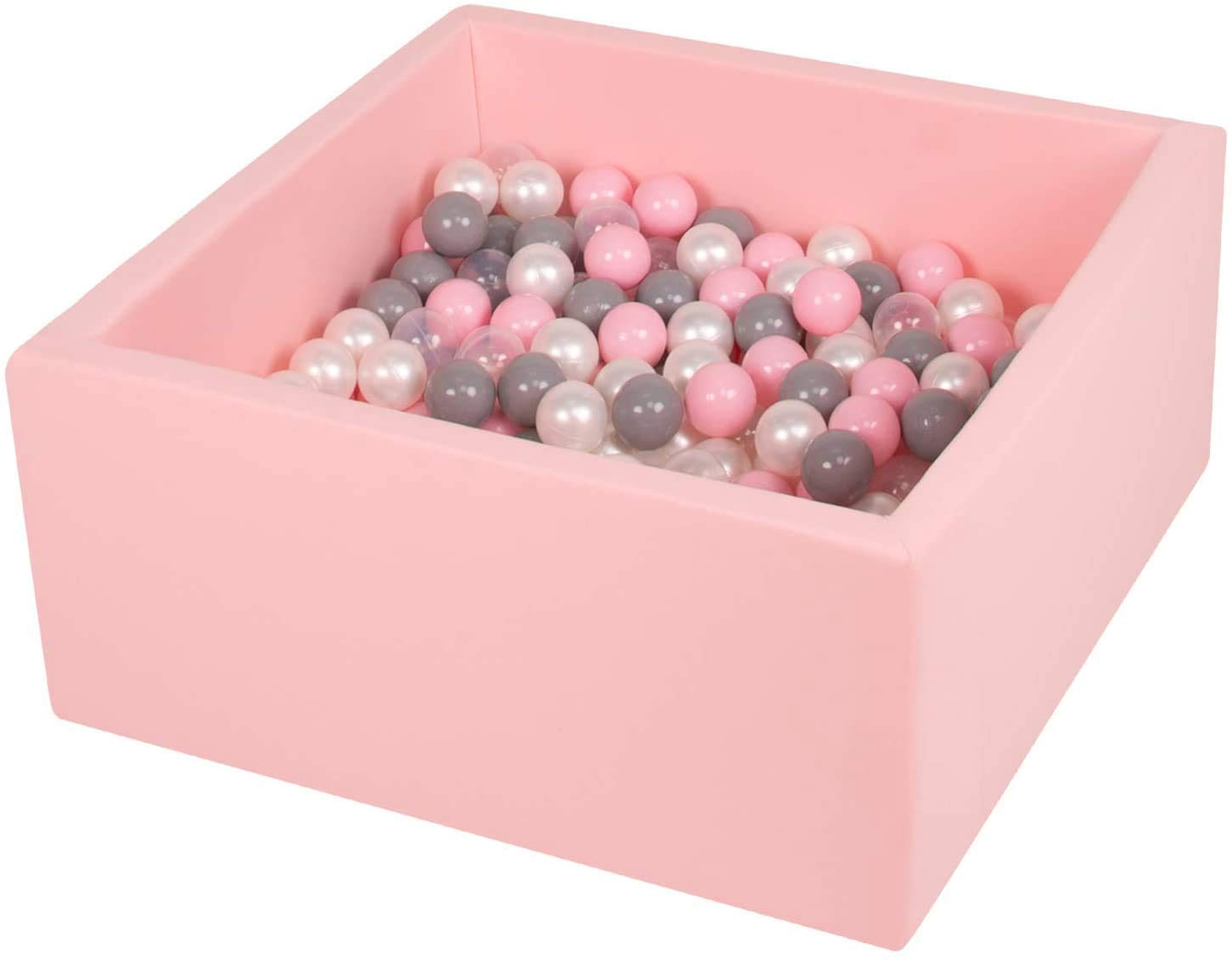 TrendBox Ball Pit memory foam interior offers a cushioned play space.