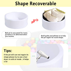 Trendbox ball pit with removable zipper cover for easy cleaning.