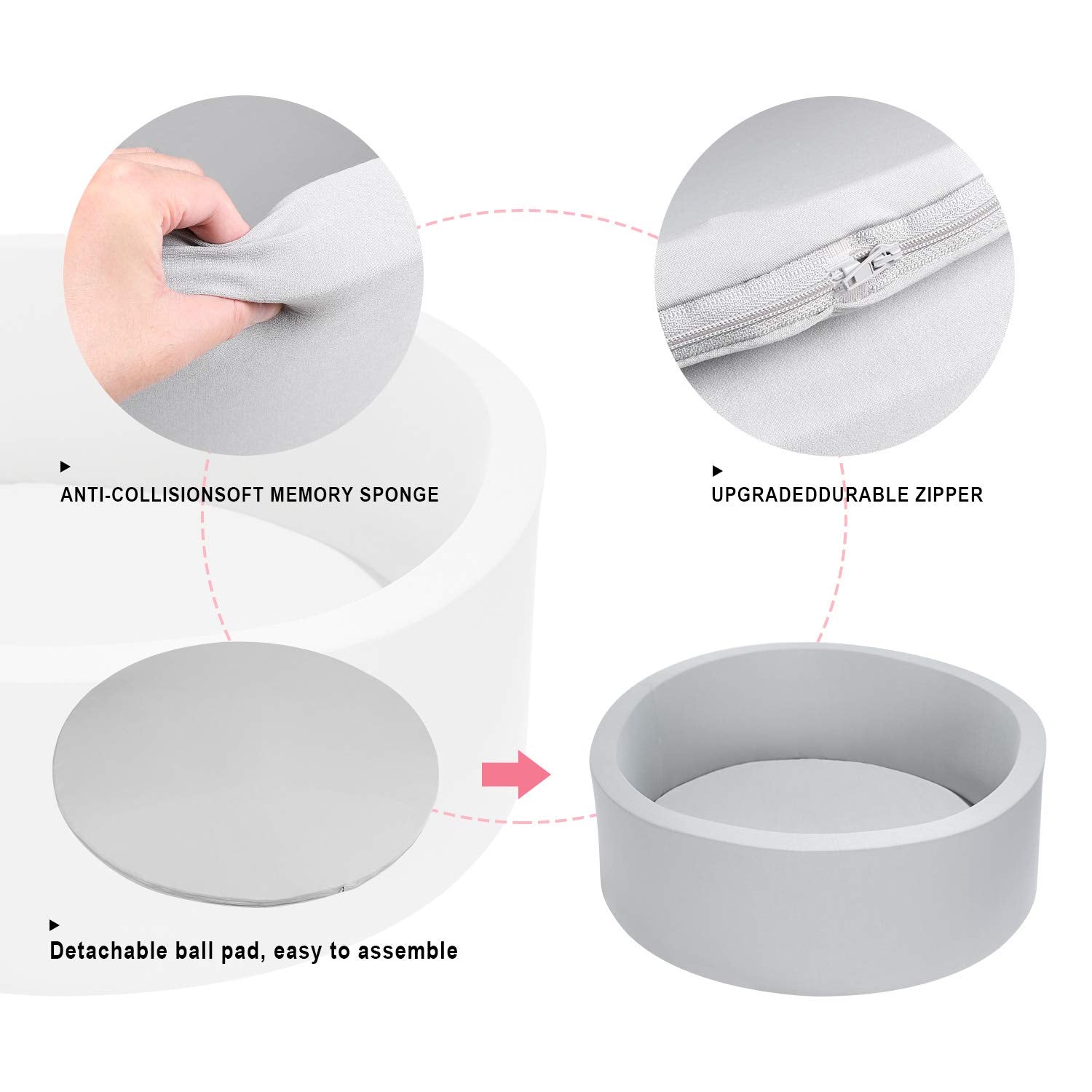 TRENDBOX zipper-removable cover enables easy cleaning after playtime.
