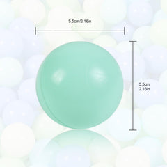 TrendBox colorful plastic balls closeup showing smooth texture and vibrant finish.