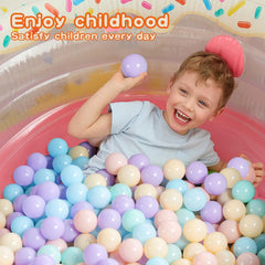 Vibrant TrendBox balls promote sensory exploration and color recognition during play.