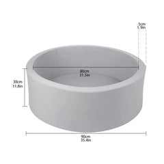 TrendBox foam ball pit light gray removable cushion cover enables easy cleaning