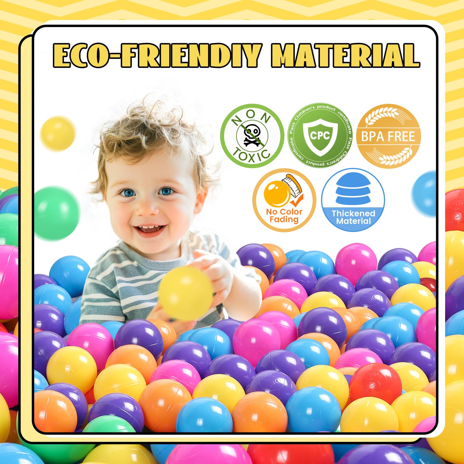 TRENDBOX ocean-colored balls ideal for colorful pit setups and sorting.