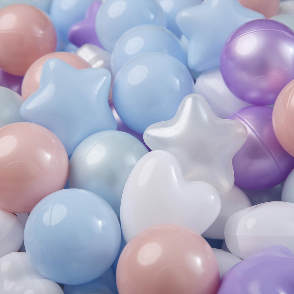 TRENDPLAY heart-shaped ball pit balls add colorful charm for imaginative play and easy cleanup