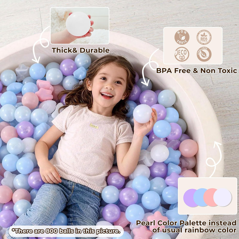 TRENDPLAY Round pit balls provide safe, soft sensory play