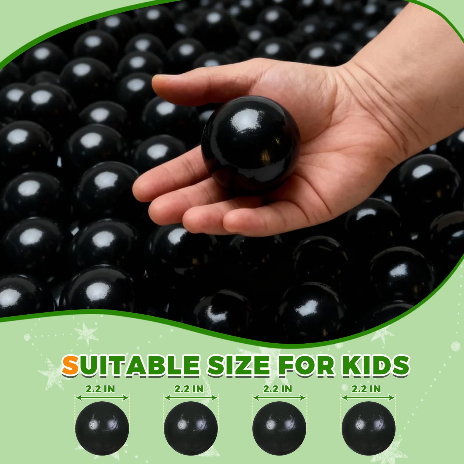 TRENDPLAY ball pit balls soft texture close-up shows gentle surface for kids.