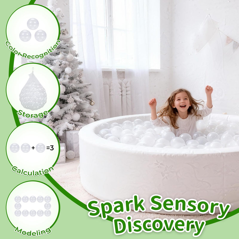 TRENDPLAY Ball Pit Balls soft texture supports easy grasp for little hands.