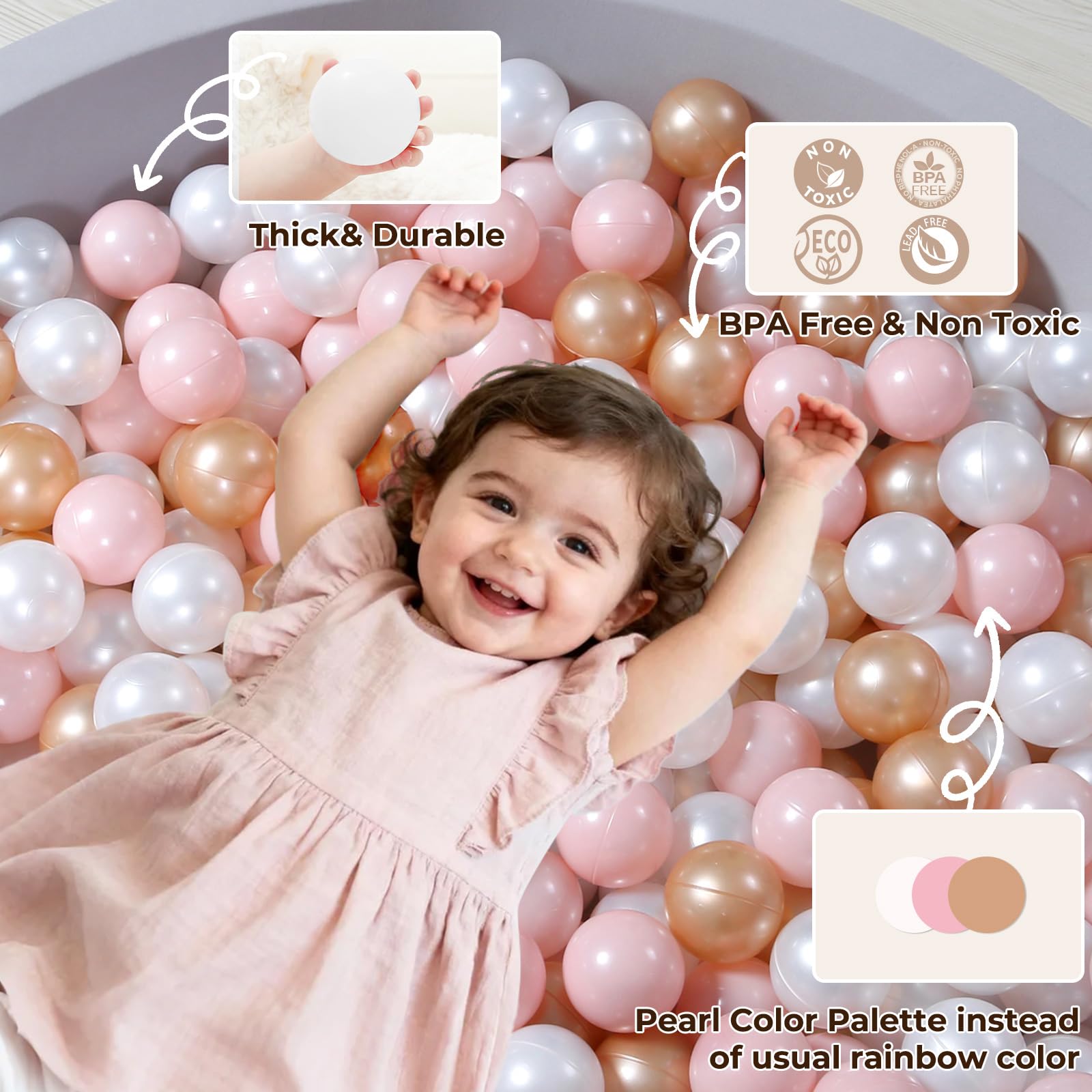 Ideal for indoor and outdoor ball pits, soft and engaging.