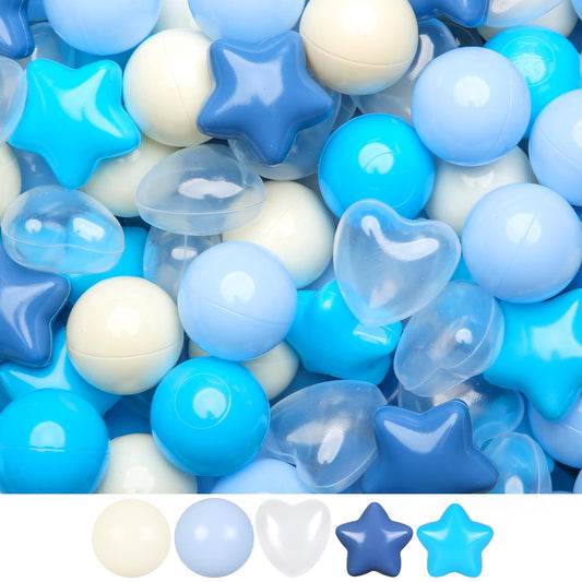 TRENDPLAY star-shaped pit balls for imaginative play and safe toddler fun.
