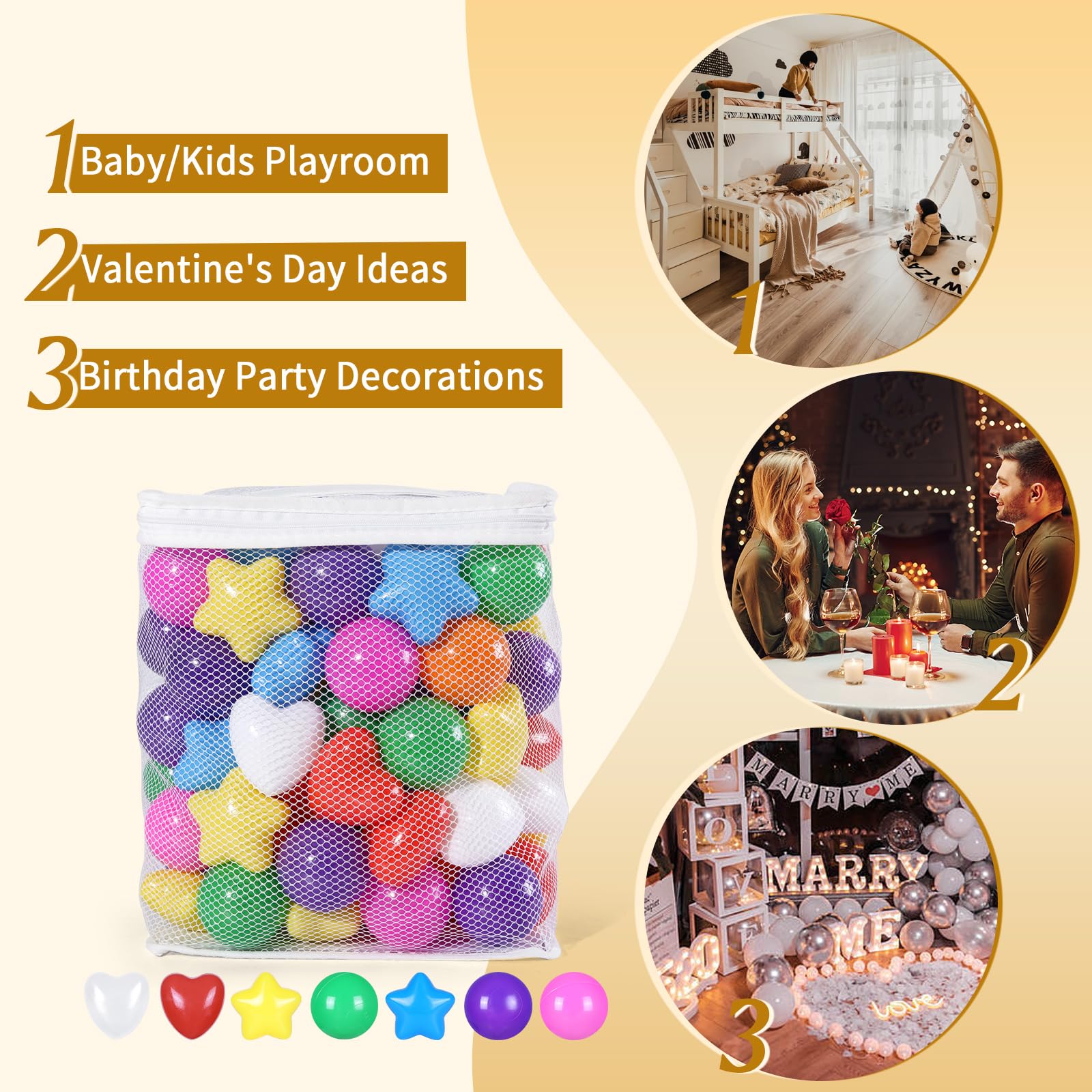 TRENDPLAY compact storage for the 100-piece ball pit ball set.