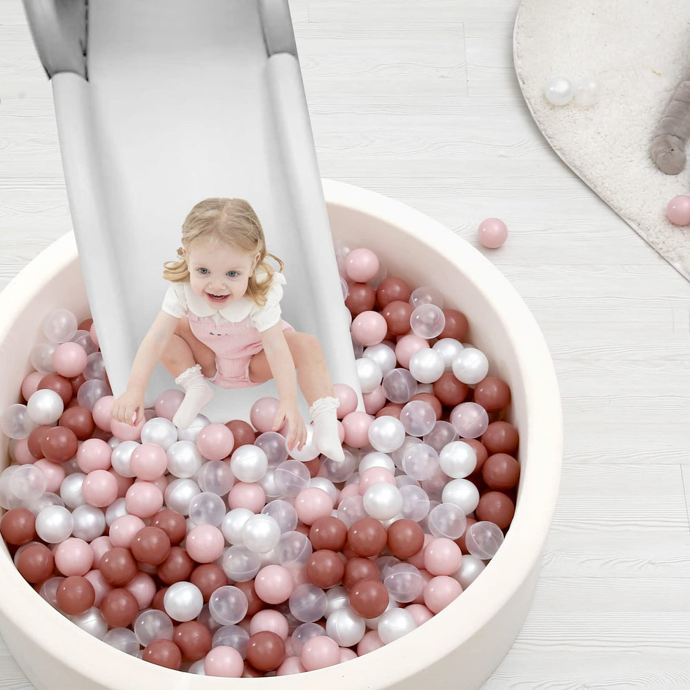TRENDPLAY 2.2-inch balls in a kiddie pool for sensory play.
