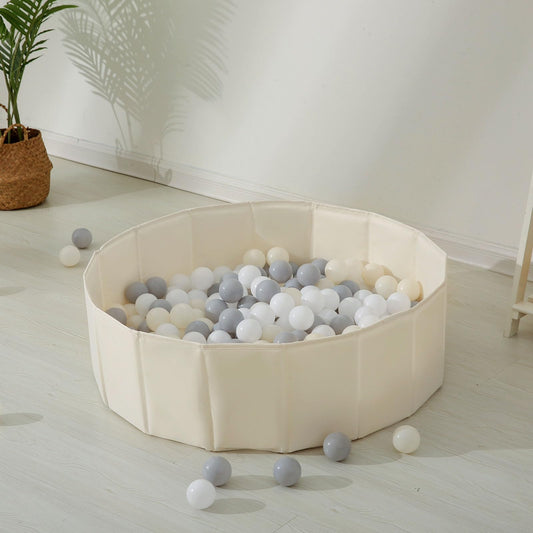 TRENDPLAY beige ball pit collapsible tent for easy storage and portability.