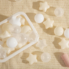 TRENDPLAY Beige, white, and clear balls add a stylish touch to setups.