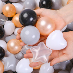 TRENDPLAY black 2.2-inch round balls for durable pit play