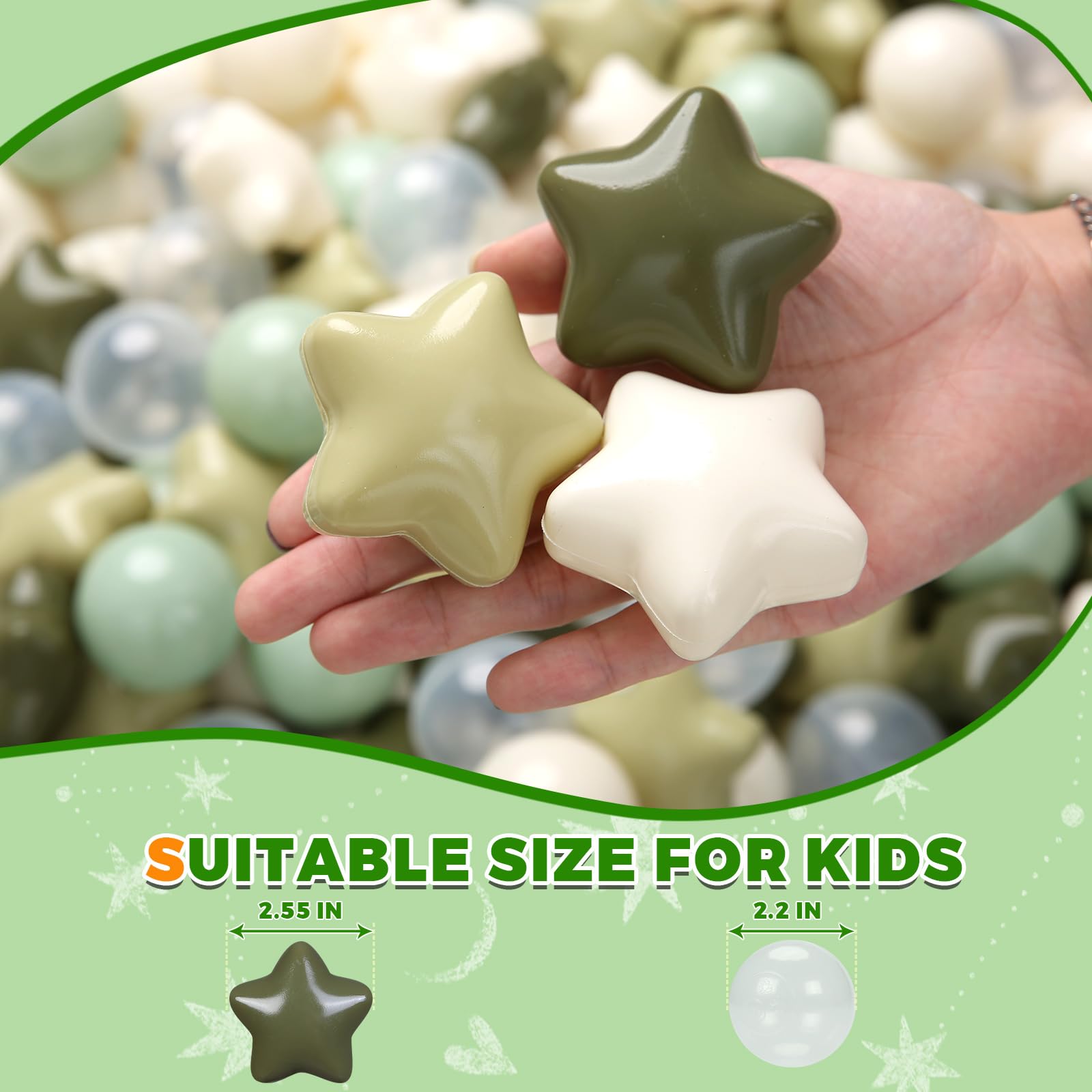 TRENDPLAY Cream Color Mix Balls offer a soft, festive look.