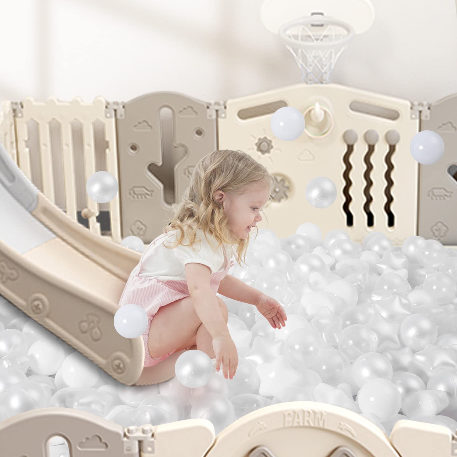 TRENDPLAY Star Ball Pit Balls are crush-resistant for energetic play sessions.